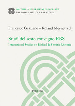 Paperback Studi del Sesto Convegno RBS: International Studies on Biblical & Semitic Rhetoric [Italian] Book