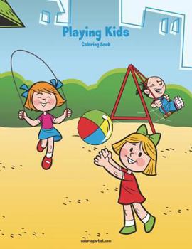 Paperback Playing Kids Coloring Book 1 Book