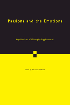 Paperback Passions and the Emotions: Volume 85 Book