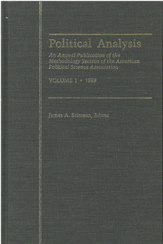 Political Analysis: An Annual Publication of the Methodology Section of the American Political Science Association, Vol. 1, 1989