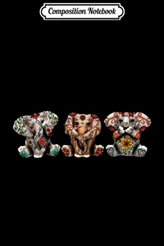 Composition Notebook: Elephant Three Evils Sugar Skull Elephant  Journal/Notebook Blank Lined Ruled 6x9 100 Pages