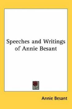Hardcover Speeches and Writings of Annie Besant Book