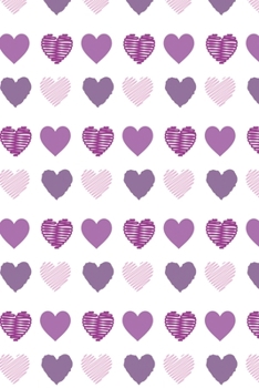 Paperback Hearts wallpaper notebook purple: wonderful notebook with hearts Book