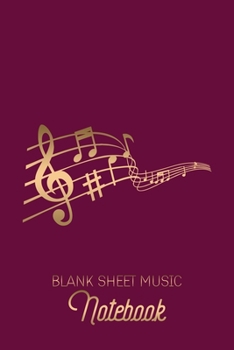Blank Sheet Music Notebook: Dark Violet Music Sheet Book | Nice Color | Blank Music Sheet Pages | 6x9inch 100 pages