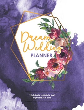 Paperback Dream Wedding Planner: Geometric Gold, Navy & Rose Bridal Checklist Book for Wedding Planning & Organization Book