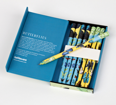 Misc. Teneues - 8-Pen Set: Butterflies, 8 Ballpoint Pens, Sleek Paper Case, Magnetic Enclosure: Set of 8 Ball Point Pens in a Slim Case Book