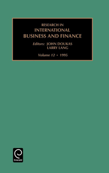 Hardcover Research in International Business and Finance Book
