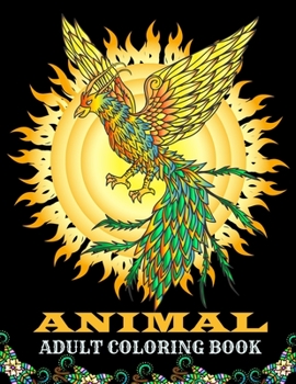 Paperback Animal adult coloring book: 60 coloring page for relaxation Book