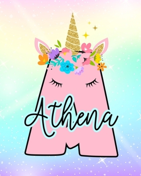 Athena: Girls Unicorn Journal to Write In Personalized Journal