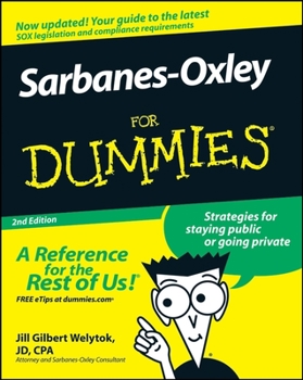 Paperback Sarbanes-Oxley for Dummies Book