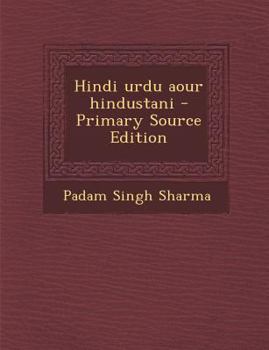 Paperback Hindi Urdu Aour Hindustani [Hindi] Book