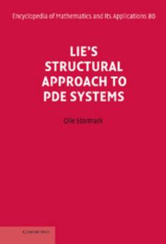 Hardcover Lie's Structural Approach to Pde Systems Book