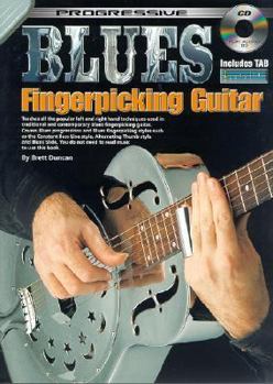 Paperback Blues Fingerpicking Guitar Method [With CD] Book