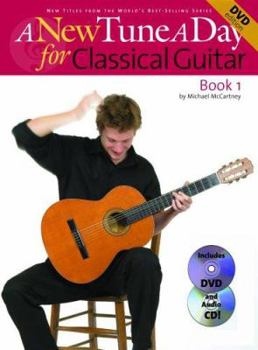 Paperback Classical Guitar: Book 1 [With Audio CD and Pull-Out Chart Giving Note Positions and DVD] Book