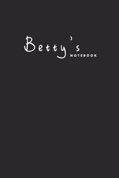 Paperback Betty's notebook: Customized notebook for women named Betty Book