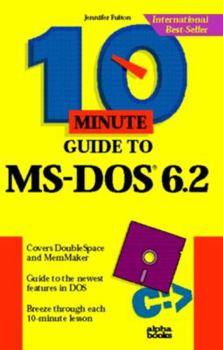 Paperback 10 Minute Guide to MS-DOS 6.2 Book