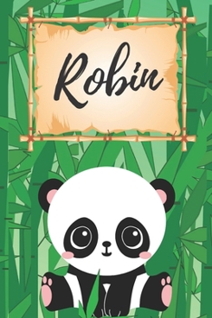 personalisiertes Notizbuch Panda / Malbuch / Kritzelbuch / Tagebuch / Journal / Notizheft / DIN A5 / Geschenke Robin: individuelles personalisiertes ... für Frauen und Männer. (German Edition)