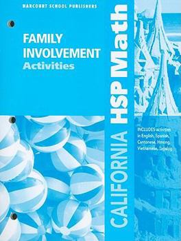 Paperback Harcourt School Publishers Math: Family Involevelement Activities Grade K Book