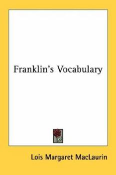 Paperback Franklin's Vocabulary Book
