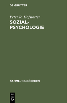 Hardcover Sozialpsychologie [German] Book
