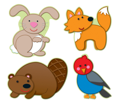 Office Product Woodland Animals Colorful Cut-Outs Book