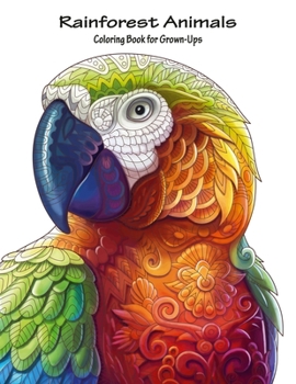 Paperback Rainforest Animals Coloring Book for Grown-Ups 1 Book