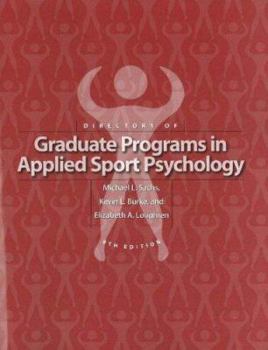 Paperback Directory of Graduate Programs in Applied Sport Psychology Book