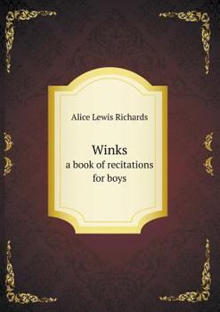 Paperback Winks a book of recitations for boys Book