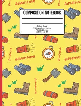 Paperback Composition Notebook College Ruled: Camping 110 Pages Book