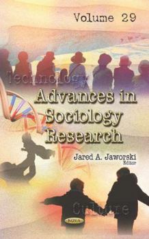 Hardcover Advances in Sociology Research Book