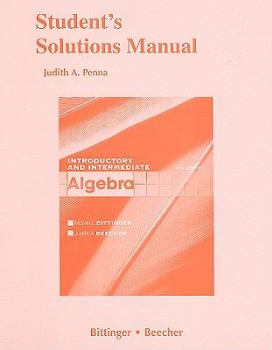 Paperback Introductory and Intermediate Algebra, Student's Solutions Manual Book