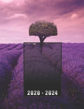 2020 - 2014: Calendar 60 Months / 5 Year Planner / Diary (January 2020 – December 2024), a month on 2 pages + notes / LAVENDAR FIELD FRANCE