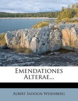 Paperback Emendationes Alterae... [Latin] Book