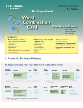 Card Book The Word Combination Card: A Writer's Reference Book