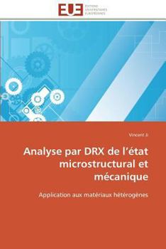 Paperback Analyse Par Drx de L État Microstructural Et Mécanique [French] Book