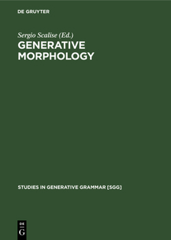 Hardcover Generative Morphology Book
