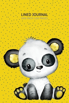 Baby Panda Lined Journal: 100 Page Lined Journal - 6x9 inch (Elitic Journals)