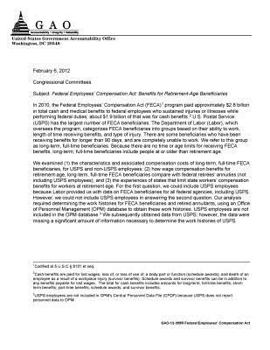 Federal Employees' Compensation ACT: Benefits for Retirement-Age Beneficiaries [Andrew Sherrill, Phillip Herr].