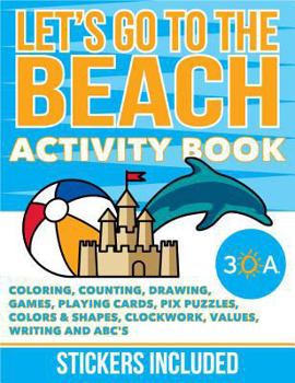 Paperback 30a Let's Go to the Beach Activity Book & App Book