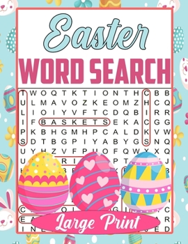 Paperback Easter Word Search Large Print: Happy Easter Word Find Puzzle Book for Adults, Seniors Teens and Kids Book