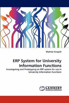 Paperback ERP System for University Information Functions Book