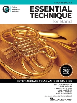 Essential Elements for Band - F Horn Book 3 with EEi