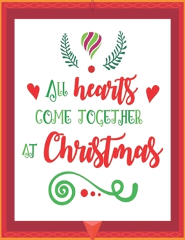 Paperback All Hearts Come Together at Christmas: My Recipes binder: Elegant Journal to Write In Recipe cards and box, chic Food Cookbook Design, Document all Yo Book