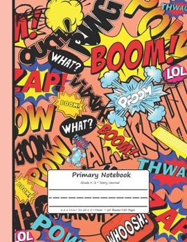 Paperback Primary Notebook: Notebook with Dotted Lined Sheets and Place for Drawing Orange Edition (120 Pages, 8,5" x 11") Book