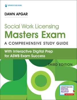 Paperback Social Work Licensing Masters Exam Guide: Study Guide for Lmsw Licensing Exam - Book + Online Exam Prep from Dawn Apgar, Customized Study Plan, Practi Book
