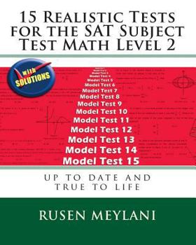 Paperback 15 Realistic Tests for the SAT Subject Test Math Level 2 Book