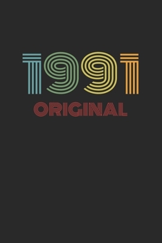 Vintage 1991 Original: Retro Notizbuch - A5 (6"x9"), 120 Seiten, liniert - Geburtstag 90er 90's Tagebuch Geschenk Notizblock (German Edition)