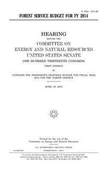 Forest Service budget for FY 2014