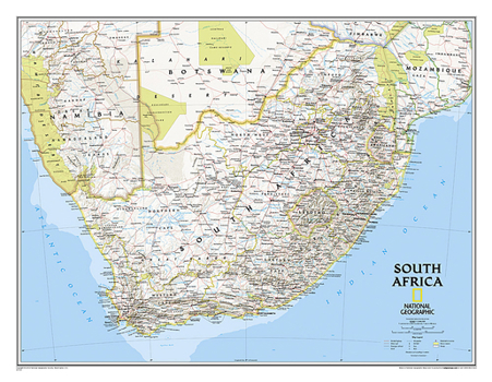 Unbound National Geographic South Africa Wall Map - Classic - Laminated (30.25 X 23.5 In) Book