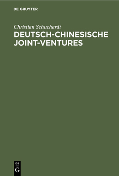 Hardcover Deutsch-chinesische Joint-ventures [German] Book